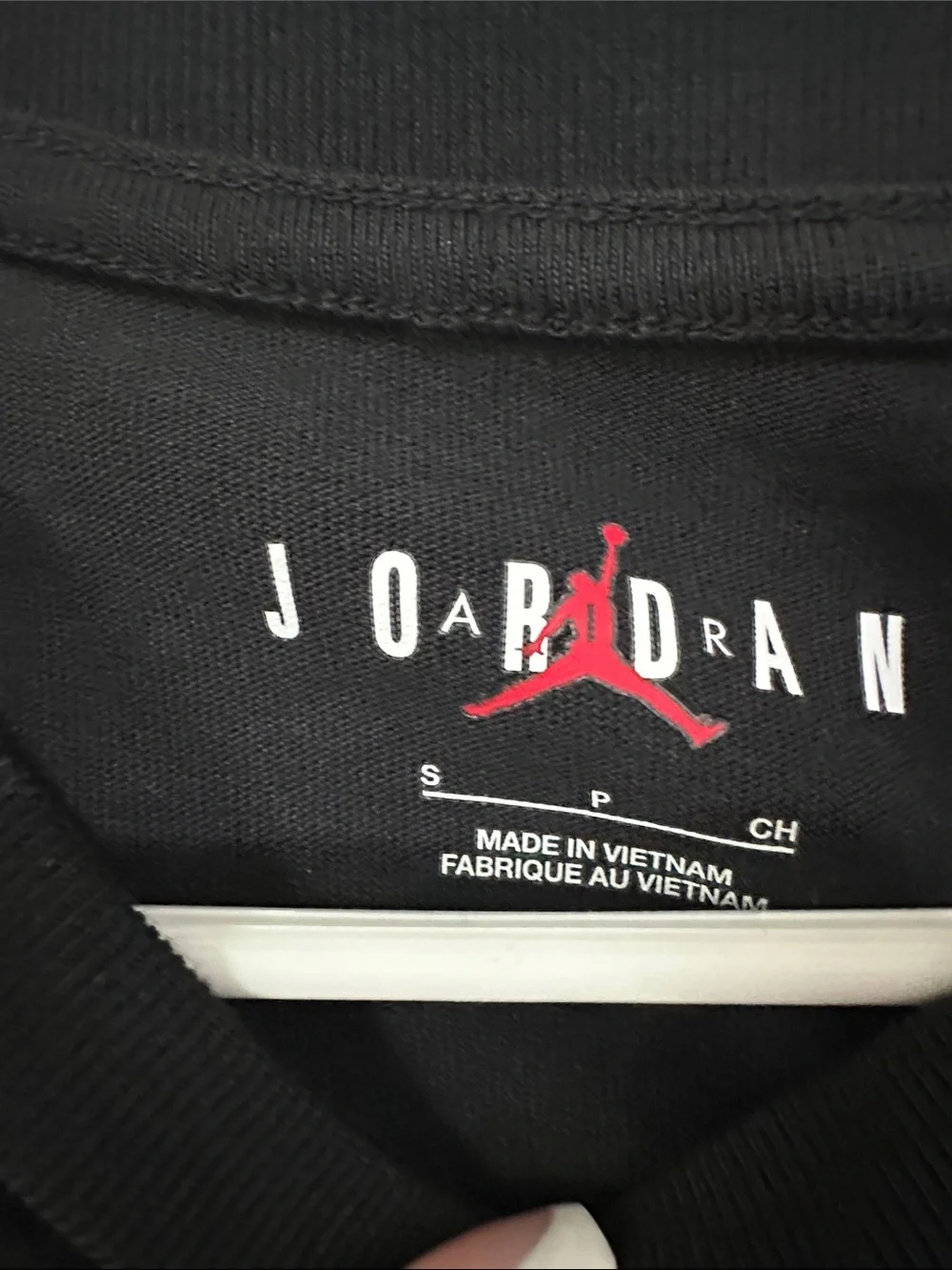 Jordan Black Short-Sleeve Crew Tee with Tonal Jumpman